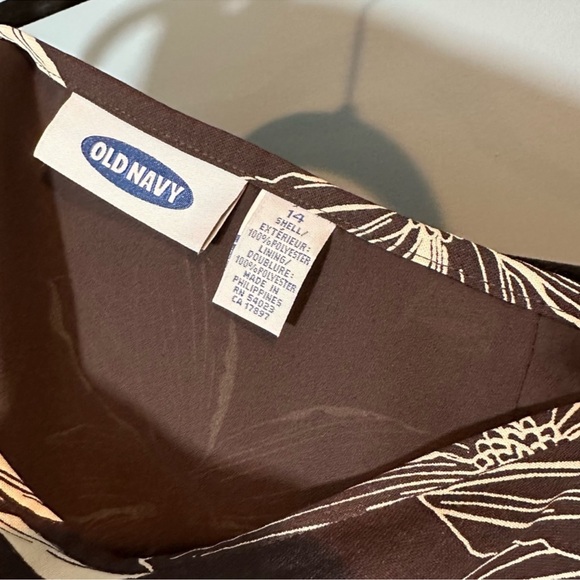 Old Navy A Line Midi Skirt in Brown Floral Print - Picture 6 of 7